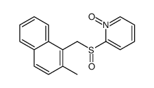 2-[(2-methylnaphthalen-1-yl)methylsulfinyl]-1-oxidopyridin-1-ium结构式