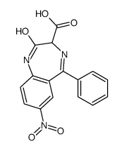 2,3-dihydro-7-nitro-2-oxo-5-phenyl-1H-1,4-benzodiazepine-3-carboxylic acid结构式