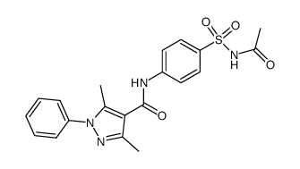 3,5-dimethyl-1-phenyl-1H-pyrazole-4-carboxylic acid 4-acetylsulfamoyl-anilide Structure