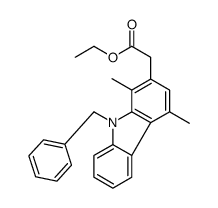 ethyl 2-(9-benzyl-1,4-dimethylcarbazol-2-yl)acetate结构式