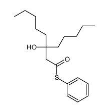 S-phenyl 3-hydroxy-3-pentyloctanethioate结构式