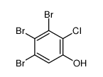 3,4,5-tribromo-2-chlorophenol结构式