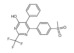 6-[4-(methylsulfonyl)phenyl]-5-phenyl-2-(trifluoromethyl)pyrimidin-4-ol结构式