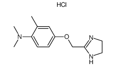 4[(4,5-dihydro-2-1H-imidazolyl)-methoxy]-N,N,2-trimethylbenzenamine hydrochloride Structure