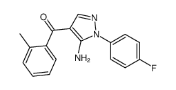 (5-AMINO-1-(4-FLUOROPHENYL)-1H-PYRAZOL-4-YL)(O-TOLYL)METHANONE结构式