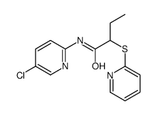N-(5-chloropyridin-2-yl)-2-pyridin-2-ylsulfanylbutanamide结构式