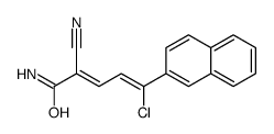 5-chloro-2-cyano-5-naphthalen-2-ylpenta-2,4-dienamide Structure