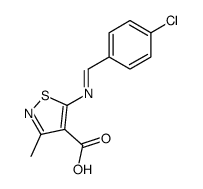 5-{[1-(4-Chloro-phenyl)-meth-(E)-ylidene]-amino}-3-methyl-isothiazole-4-carboxylic acid结构式