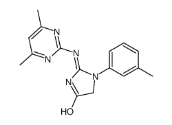 2-[(4,6-dimethylpyrimidin-2-yl)amino]-3-(3-methylphenyl)-4H-imidazol-5-one结构式