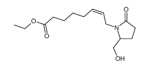 (Z)-8-(2-Hydroxymethyl-5-oxo-pyrrolidin-1-yl)-oct-6-enoic acid ethyl ester结构式
