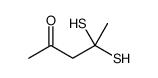 4,4-bis(sulfanyl)pentan-2-one Structure