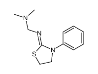 N,N-dimethyl-1-[(3-phenyl-1,3-thiazolidin-2-ylidene)amino]methanamine结构式