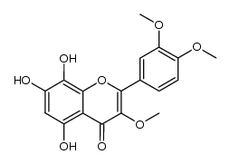 2-(3,4-dimethoxy-phenyl)-5,7,8-trihydroxy-3-methoxy-chromen-4-one结构式