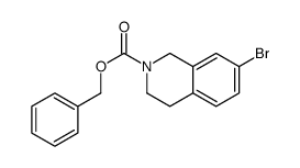 2(1H)-ISOQUINOLINECARBOXYLIC ACID, 7-BROMO-3,4-DIHYDRO-, PHENYLMETHYL ESTER结构式