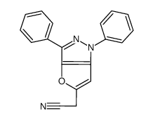 2-(1,3-diphenylfuro[3,2-c]pyrazol-5-yl)acetonitrile Structure