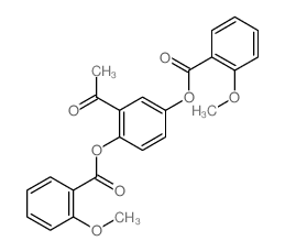 [2-acetyl-4-(2-methoxybenzoyl)oxy-phenyl] 2-methoxybenzoate结构式