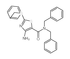 5-Thiazolecarboxamide,4-amino-N,N-bis(phenylmethyl)-2-[(phenylmethyl)thio]- structure