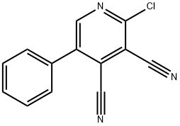 3,4-Pyridinedicarbonitrile,2-chloro-5-phenyl-结构式