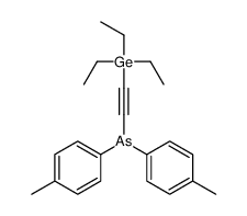 bis(4-methylphenyl)-(2-triethylgermylethynyl)arsane结构式