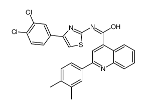 N-[4-(3,4-dichlorophenyl)-1,3-thiazol-2-yl]-2-(3,4-dimethylphenyl)quinoline-4-carboxamide结构式