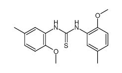 N,N'-bis-(2-methoxy-5-methyl-phenyl)-thiourea结构式