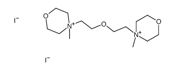 4-methyl-4-[2-[2-(4-methylmorpholin-4-ium-4-yl)ethoxy]ethyl]morpholin-4-ium,diiodide Structure