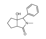 3a-Hydroxy-2-methyl-3-phenyl-hexahydro-cyclopenta[c]pyrrol-1-one结构式