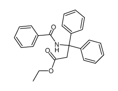 3-Benzoylamino-3,3-diphenyl-propionic acid ethyl ester结构式