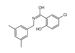 5-chloro-N-[(3,5-dimethylphenyl)methyl]-2-hydroxybenzamide结构式