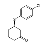 (R)-3-(4-chlorophenylthio)-cyclohexanone结构式