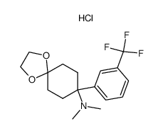 4-(m-trifluoromethylphenyl)-4-dimethylaminocyclohexanone ethylene ketal hydrochloride Structure