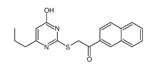2-(2-naphthalen-2-yl-2-oxoethyl)sulfanyl-6-propyl-1H-pyrimidin-4-one结构式