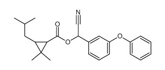 3-Isobutyl-2,2-dimethyl-cyclopropanecarboxylic acid cyano-(3-phenoxy-phenyl)-methyl ester结构式