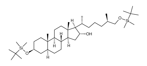 (25R)-3β,26-bis[(tert-butyldimethylsilyl)oxy]-5α-cholestan-16α-ol Structure