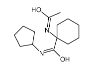 Cyclohexanecarboxamide, 1-(acetylamino)-N-cyclopentyl- (9CI) Structure