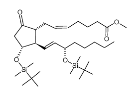 11,15-bis(o-tert-butyldimethylsilyl) PGE2 methyl ester Structure
