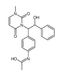 N-[4-[2-hydroxy-1-(3-methyl-2,6-dioxopyrimidin-1-yl)-2-phenylethyl]phenyl]acetamide Structure