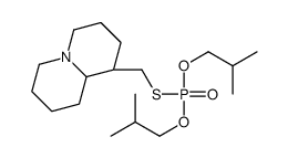 (1S)-1-[bis(2-methylpropoxy)phosphorylsulfanylmethyl]-2,3,4,6,7,8,9,9a-octahydro-1H-quinolizine Structure