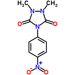 1,2-Dimethyl-4-(4-nitrophenyl)-1,2,4-triazolidine-3,5-dione Structure