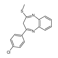 2-methylthio-4-(p-chlorophenyl)-3H-1,5-benzodiazepine Structure