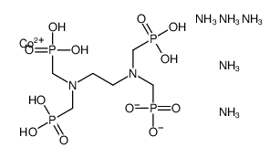 pentaammonium hydrogen [[[ethylenebis[nitrilobis(methylene)]]tetrakis[phosphonato]](6-)-N,N',O,O'',O'''',O'''''']cobaltate(6-) structure