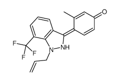 3-methyl-4-[1-prop-2-enyl-7-(trifluoromethyl)-2H-indazol-3-ylidene]cyclohexa-2,5-dien-1-one结构式