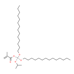 (methacrylato-O)(propan-2-olato)bis(tetradecan-1-olato)titanium Structure