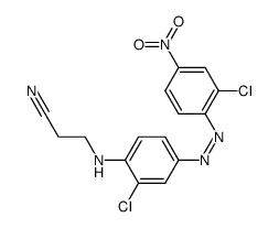 3-[[2-chloro-4-[(2-chloro-4-nitrophenyl)azo]phenyl]amino]propiononitrile Structure