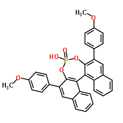 R-4-oxide-4-hydroxy-2,6-bis(4-Methoxyphenyl)-Dinaphtho[2,1-d:1',2'-f][1,3,2]dioxaphosphepin Structure