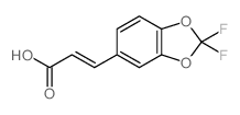 3-(2,2-二氟-1,3-苯并二氧代l-5-基)-(2E)-丙酸结构式
