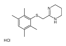 2-[(2,3,5,6-tetramethylphenyl)sulfanylmethyl]-1,4,5,6-tetrahydropyrimidine,hydrochloride结构式