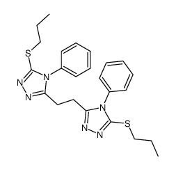 4-phenyl-3-[2-(4-phenyl-5-propylsulfanyl-1,2,4-triazol-3-yl)ethyl]-5-propylsulfanyl-1,2,4-triazole Structure