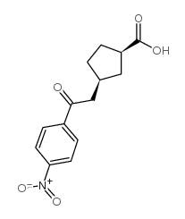 cis-3-[2-oxo-2-(4-nitrophenyl)ethyl]cyclopentane-1-carboxylic acid结构式