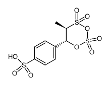 4-((5R,6R)-5-methyl-2,2,4,4-tetraoxido-1,3,2,4-dioxadithian-6-yl)benzenesulfonic acid结构式